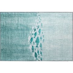 Premium Machine Washable Mayfield  Teal 1'8" x 2'6" Rug
