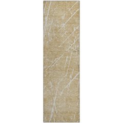 Premium Machine Washable Mayfield  Beige 2'3" x 7'6" Runner Rug
