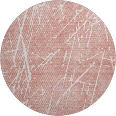 Premium Machine Washable Mayfield  Blush 8' x 8' Round Rug