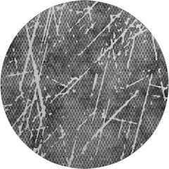 Premium Machine Washable Mayfield  Charcoal 8' x 8' Round Rug