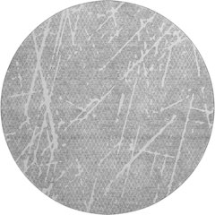 Premium Machine Washable Mayfield  Gray 8' x 8' Round Rug