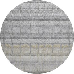 Premium Machine Washable Mayfield  Gray 8' x 8' Round Rug