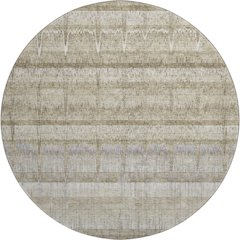 Premium Machine Washable Mayfield  Taupe 8' x 8' Round Rug