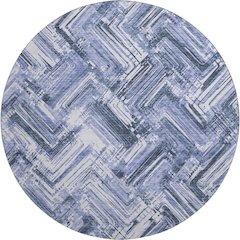 Premium Machine Washable Mayfield  Blue 8' x 8' Round Rug