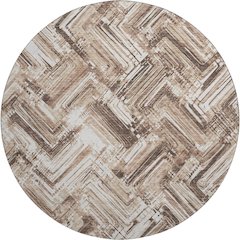 Premium Machine Washable Mayfield  Brown 8' x 8' Round Rug