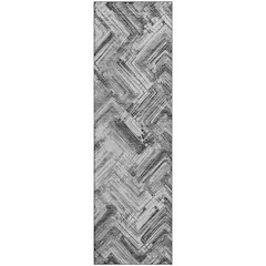 Premium Machine Washable Mayfield  Gray 2'3" x 7'6" Runner Rug