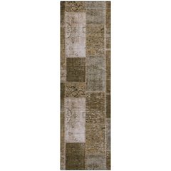 Premium Machine Washable Mayfield  Brown 2'3" x 7'6" Runner Rug