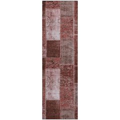 Premium Machine Washable Mayfield  Burgundy 2'3" x 7'6" Runner Rug