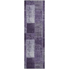 Premium Machine Washable Mayfield  Purple 2'3" x 7'6" Runner Rug