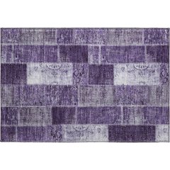 Premium Machine Washable Mayfield  Purple 1'8" x 2'6" Rug