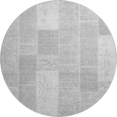Premium Machine Washable Mayfield  Silver 8' x 8' Round Rug
