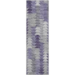 Premium Machine Washable Mayfield  Purple 2'3" x 7'6" Runner Rug