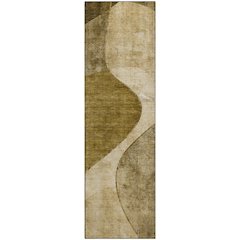 Premium Machine Washable Mayfield  Brown 2'3" x 7'6" Runner Rug