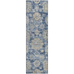 Premium Machine Washable Mayfield  Blue 2'3" x 7'6" Runner Rug