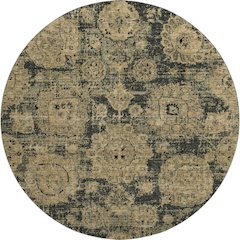 Premium Machine Washable Mayfield  Charcoal 8' x 8' Round Rug