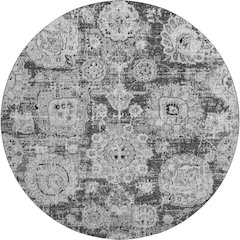 Premium Machine Washable Mayfield  Gray 8' x 8' Round Rug