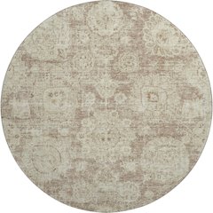 Premium Machine Washable Mayfield  Mocha 8' x 8' Round Rug
