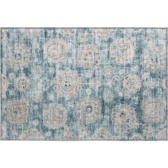 Premium Machine Washable Mayfield  Teal 1'8" x 2'6" Rug