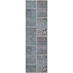 Premium Machine Washable Mayfield  Teal 2'3" x 7'6" Runner Rug