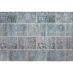 Premium Machine Washable Mayfield  Teal 1'8" x 2'6" Rug