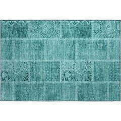 Premium Machine Washable Mayfield  Turquoise 1'8" x 2'6" Rug