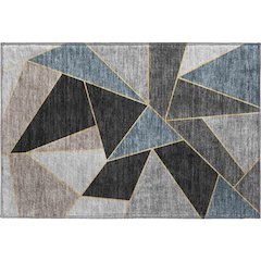 Premium Machine Washable Mayfield  Blue 1'8" x 2'6" Rug