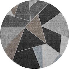 Premium Machine Washable Mayfield  Chocolate 8' x 8' Round Rug