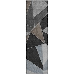 Premium Machine Washable Mayfield  Chocolate 2'3" x 7'6" Runner Rug