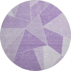 Premium Machine Washable Mayfield  Lilac 8' x 8' Round Rug