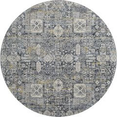 Premium Machine Washable Mayfield  Charcoal 8' x 8' Round Rug