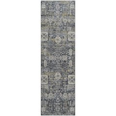 Premium Machine Washable Mayfield  Charcoal 2'3" x 7'6" Runner Rug