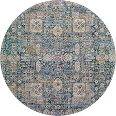 Premium Machine Washable Mayfield  Green 8' x 8' Round Rug