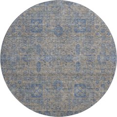 Premium Machine Washable Mayfield  Khaki 8' x 8' Round Rug