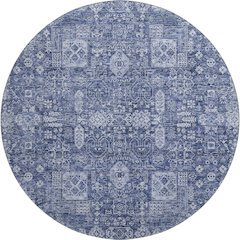 Premium Machine Washable Mayfield  Navy 8' x 8' Round Rug