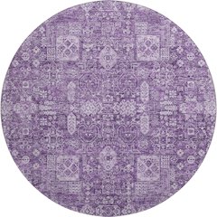 Premium Machine Washable Mayfield  Purple 8' x 8' Round Rug