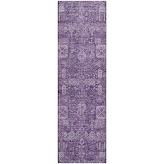 Premium Machine Washable Mayfield  Purple 2'3" x 7'6" Runner Rug