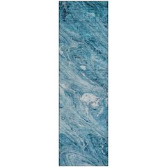 Premium Machine Washable Mayfield  Sky 2'3" x 7'6" Runner Rug