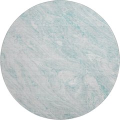 Premium Machine Washable Mayfield  Teal 8' x 8' Round Rug