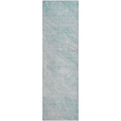 Premium Machine Washable Mayfield  Teal 2'3" x 7'6" Runner Rug