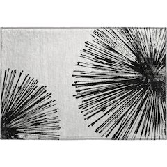 Premium Machine Washable Mayfield  Black 1'8" x 2'6" Rug