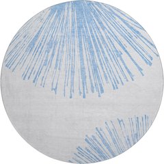 Premium Machine Washable Mayfield  Denim 8' x 8' Round Rug