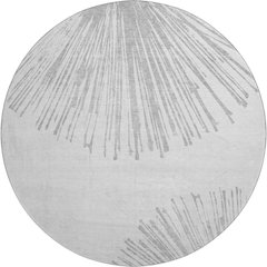 Premium Machine Washable Mayfield  Gray 8' x 8' Round Rug