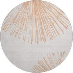 Premium Machine Washable Mayfield  Salmon 8' x 8' Round Rug