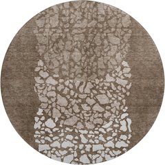 Premium Machine Washable Mayfield  Chocolate 8' x 8' Round Rug