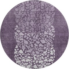 Premium Machine Washable Mayfield  Eggplant 8' x 8' Round Rug