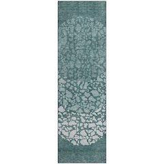 Premium Machine Washable Mayfield  Teal 2'3" x 7'6" Runner Rug