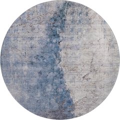 Premium Machine Washable Mayfield  Blue 8' x 8' Round Rug