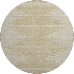 Premium Machine Washable Mayfield  Beige 8' x 8' Round Rug
