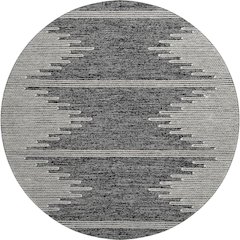 Premium Machine Washable Mayfield  Charcoal 8' x 8' Round Rug