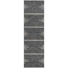 Premium Machine Washable Mayfield  Charcoal 2'3" x 7'6" Runner Rug